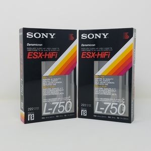 Sony Dynamicron ESX HIFI L 750 Video Cassettes Lot of 2 New Sealed